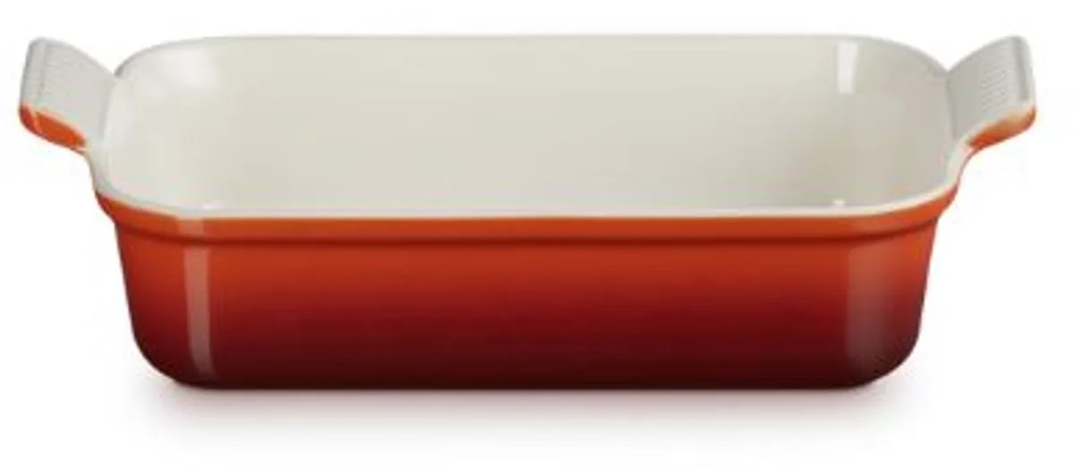 Ovenschaal 26 cm - 2,4 L - Aardewerk - Kersenrood - Rechthoek de Le Creuset en Rouge – photo du produit