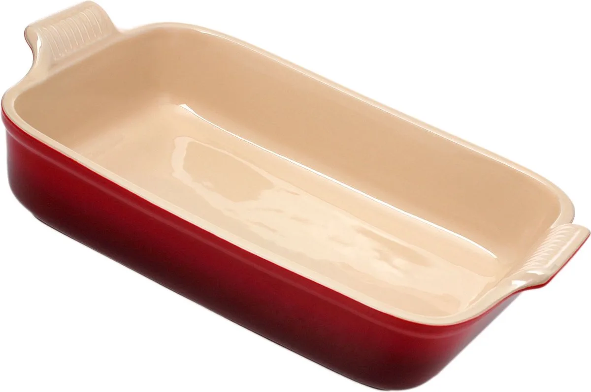 Ovenschaal Heritage 32 x 24 x 7.5 cm van Le Creuset in Kersenrood – productfoto