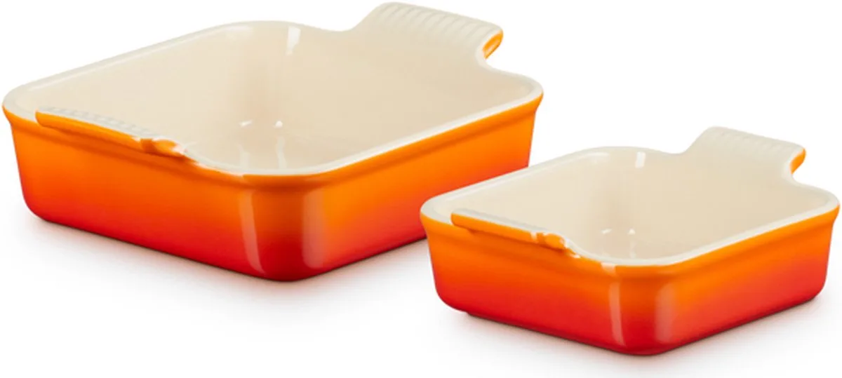 Ovenschaal Vierkant - Set Van 2 Stuks by Le Creuset in Orange – product photo