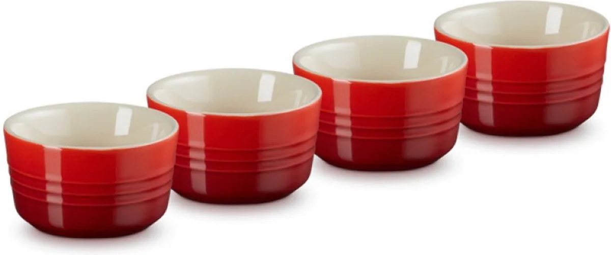 Ramekins - Kersenrood - ø 8 cm / 100 ml - 4 stuks de Le Creuset en Rouge – photo du produit