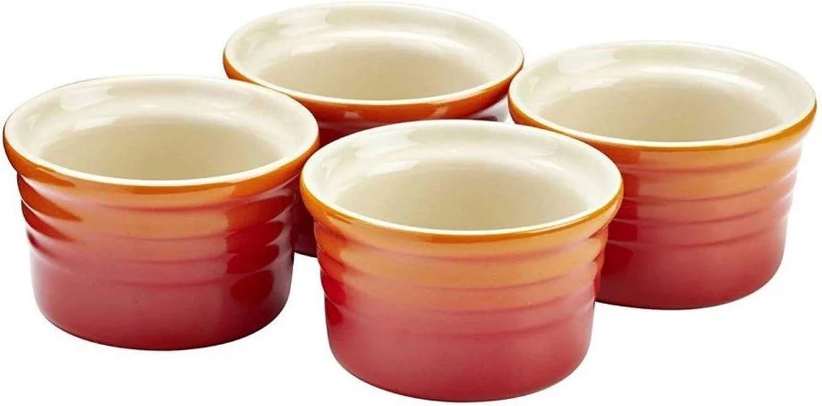Aardewerk - Ramekins S/4 8cm Oranjerood de Le Creuset en Orange – photo du produit