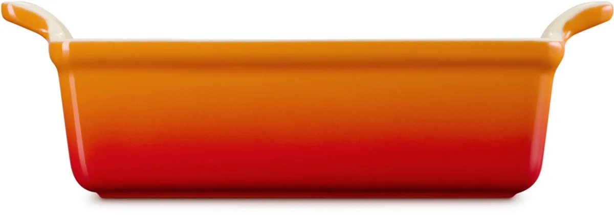 Rechthoekige Bakvorm 23cm/1,4 Liter In Aardewerk Oranjerood de Le Creuset en Orange – photo du produit