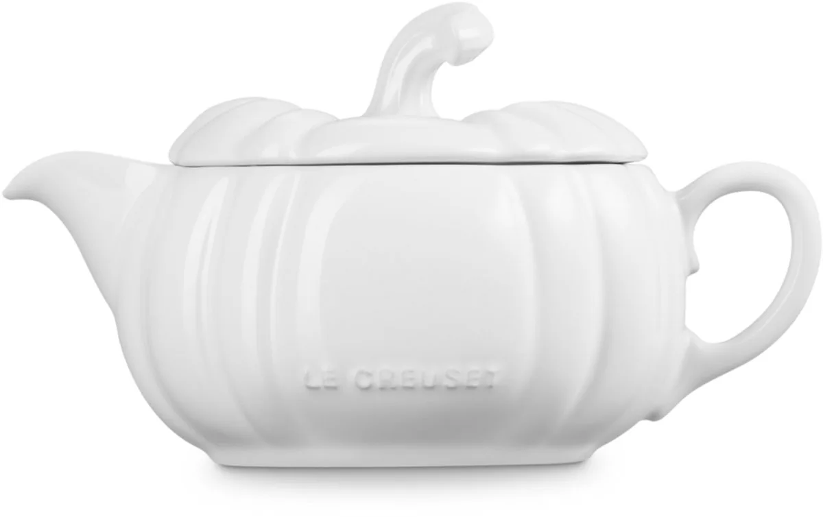 Sauskom - Pompoen - in Aardewerk de Le Creuset en Blanc – photo du produit