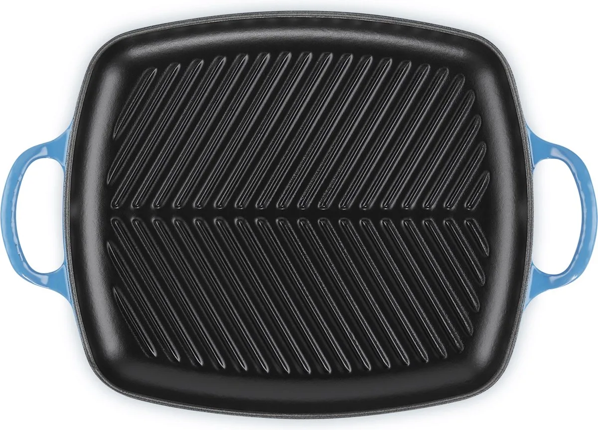 Signature - Grillplaat - Gietijzer - Inductie - 30 cm von Le Creuset in Azure – Produktfoto