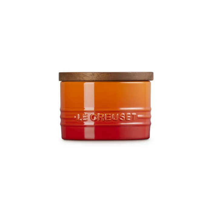 Signature - Voorraadpot 0,20l met houten deksel Oranjerood von Le Creuset – Produktfoto
