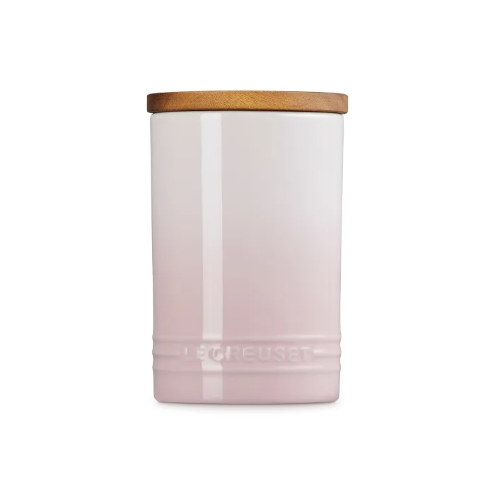 Signature - Voorraadpot 0,77l met houten deksel Shell Pink von Le Creuset – Produktfoto