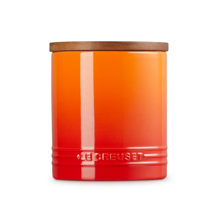 Signature - Voorraadpot 1,10l met houten deksel Oranjerood von Le Creuset – Produktfoto