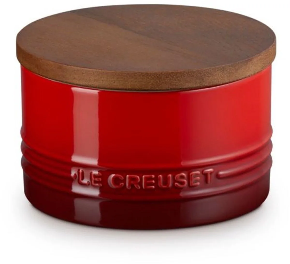 Signature Voorraadpot Met Houten Deksel 0,47 Liter von Le Creuset in Kersenrood – Produktfoto