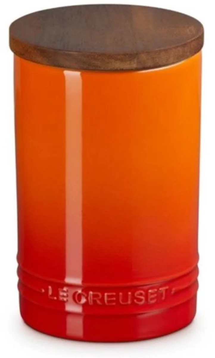 Signature Voorraadpot Met Houten Deksel 0,77 Liter Oranjerood de Le Creuset en Orange – photo du produit