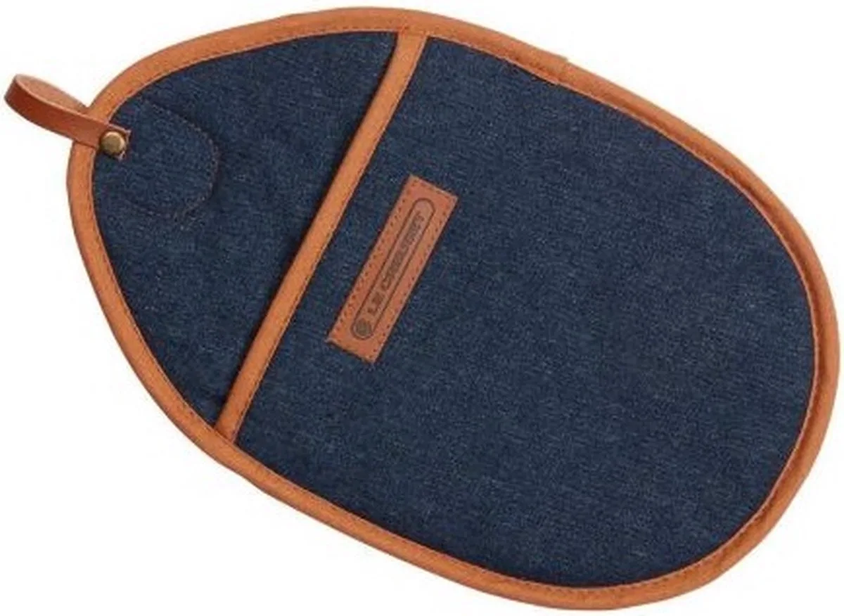 Textiel - Pannenlap Denim fra Le Creuset i Blå – produktbillede
