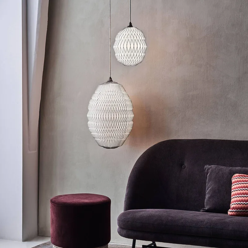 Caleo Hängeleuchte, bedruckt Ø 24 cm by Le Klint in White – product photo