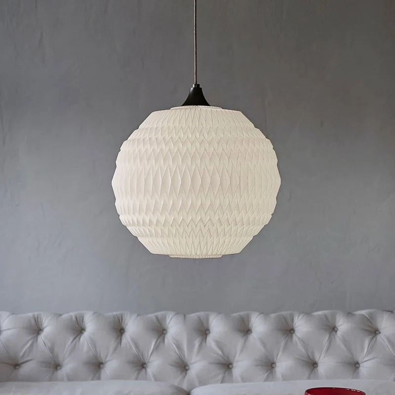 Hängeleuchte Caleo 3, Ø 50 cm, weiß, Papier by Le Klint in White, Black – product photo