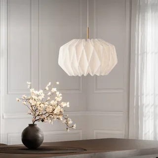 Hängeleuchte Softly Pleated I, Ø 42 cm, weiß, Filz de Le Klint en Blanc, Laiton – photo du produit 2 sur 3