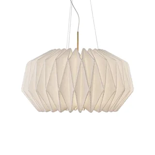 Hängeleuchte Softly Pleated I, Ø 94 cm, weiß, Filz de Le Klint en Blanc, Laiton – photo du produit 2 sur 3