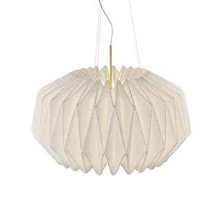 Hängeleuchte Softly Pleated I, Ø 94 cm, weiß, Filz de Le Klint en Blanc, Laiton – photo du produit 3 sur 3