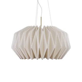 Hängeleuchte Softly Pleated I, Ø 94 cm, weiß, Filz de Le Klint en Blanc, Laiton – photo du produit 1 sur 3