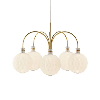 Kronleuchter Kaare Klint Legacy 101, weiß, 5-flg. by Le Klint in White, Brass – product photo 4 of 5