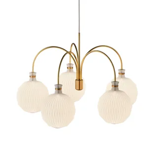 Kronleuchter Kaare Klint Legacy 101, weiß, 5-flg. by Le Klint in White, Brass – product photo 5 of 5