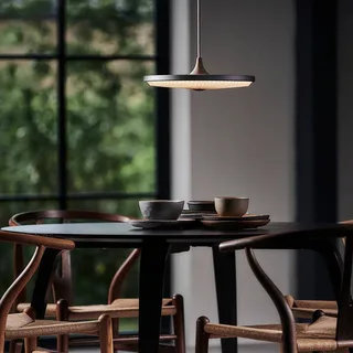 Soleil Hängelampe, hellgrau, Ø 35 cm, Papier van Le Klint in Lichtgrijs, Wit, Holzhell – productfoto 2 van 5