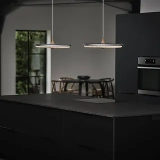 Soleil Hängelampe, hellgrau, Ø 50 cm, Papier van Le Klint in Lichtgrijs, Wit, Holzhell – productfoto 5 van 5