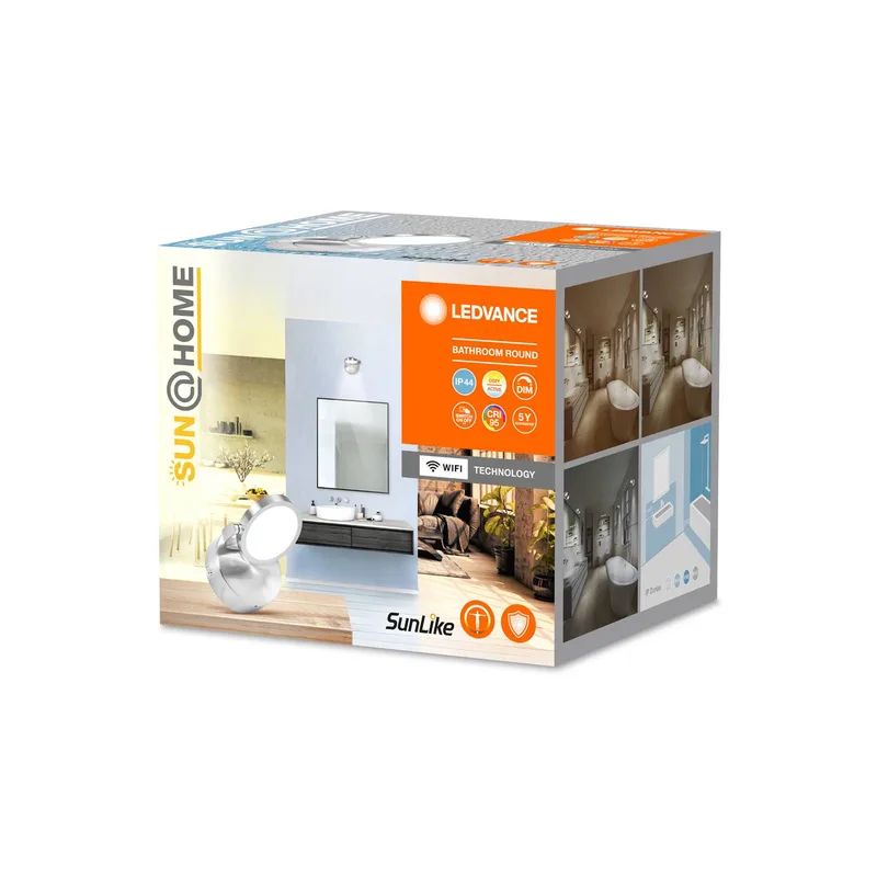LEDVANCE SUN@Home Bathroom LED wandspot 1-lamp by LEDVANCE SMART+ in Geborsteld zilver – product photo 2 of 3