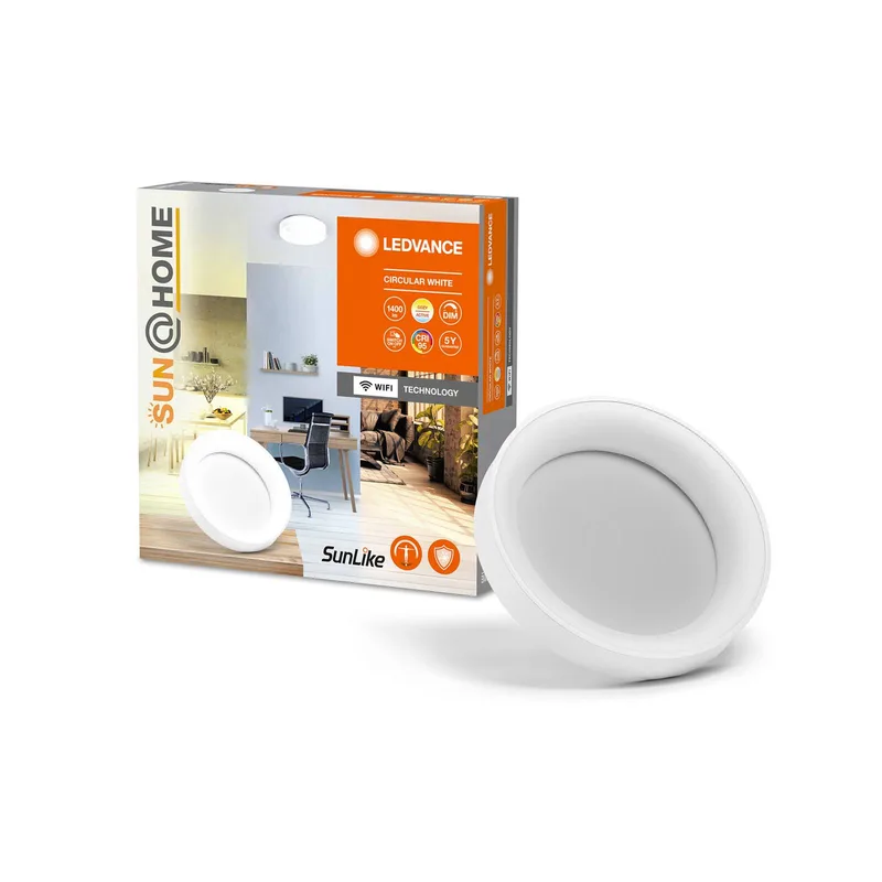 LEDVANCE SUN@Home Circulaire LED plafondlamp wit van LEDVANCE SMART+ in Wit, Opaal – productfoto