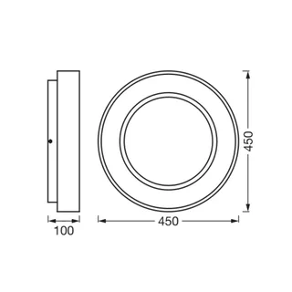 LEDVANCE SUN@Home Circulaire LED plafondlamp zilver by LEDVANCE SMART+ in Aluminium, Opaal – product photo 3 of 4