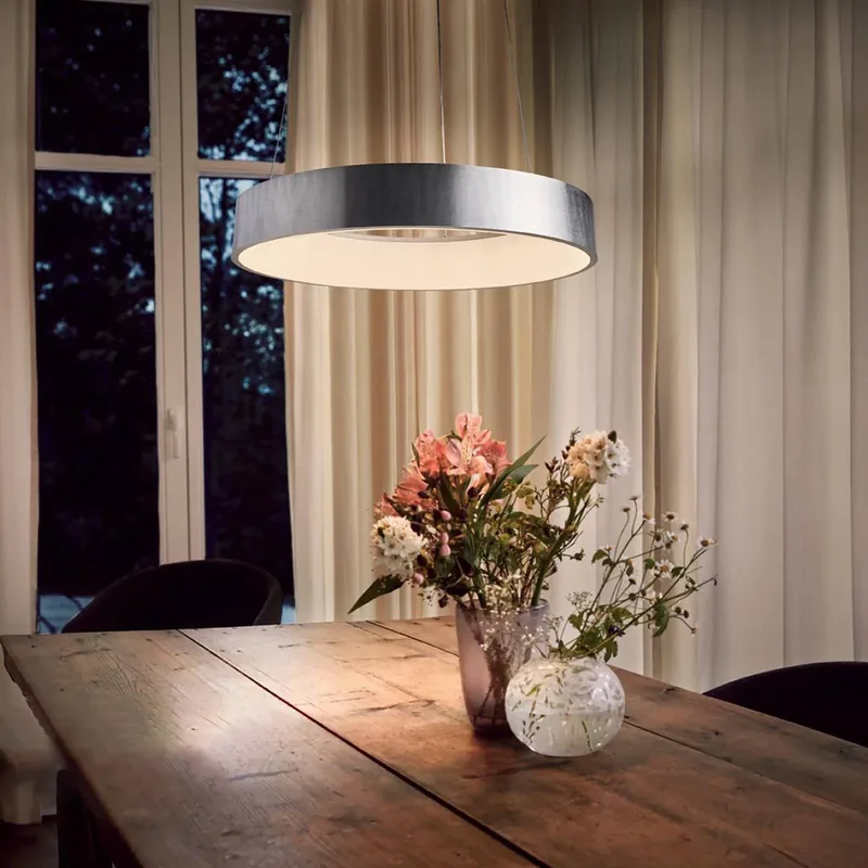 LEDVANCE SUN@Home Circular LED hanglamp, zilver, HCL by LEDVANCE SMART+ in Zilver geborsteld – product photo 2 of 5