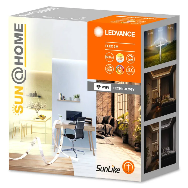 LEDVANCE Sun@Home Flex, LED strip, lengte 3 meter van LEDVANCE SMART+ in Wit – productfoto 3 van 4