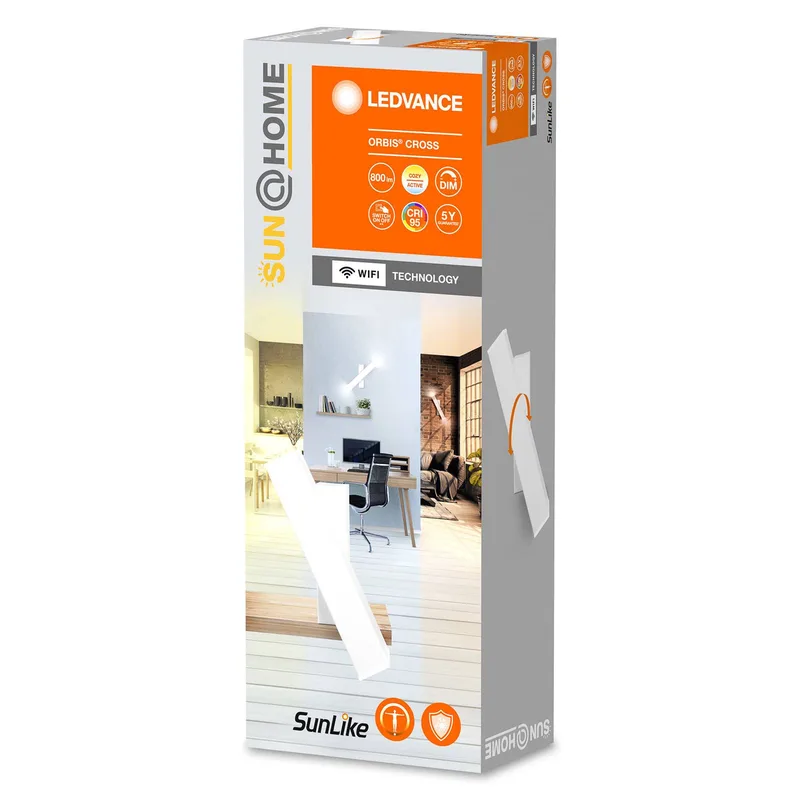 LEDVANCE Sun@Home Orbis Cross, LED wandlamp van LEDVANCE SMART+ in Wit – productfoto