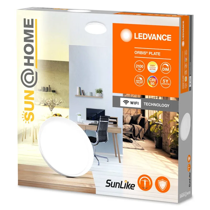 LEDVANCE Sun@Home Orbis Plate LED plafondlamp by LEDVANCE SMART+ in White – product photo 4 of 5