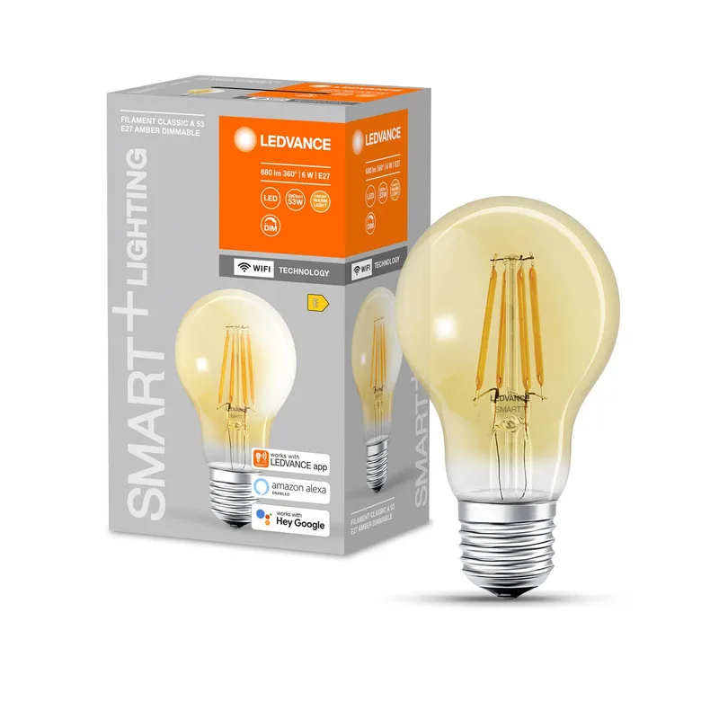 WiFi E27 6W Classic goud 2.400K de LEDVANCE SMART+ – photo du produit 2 sur 2