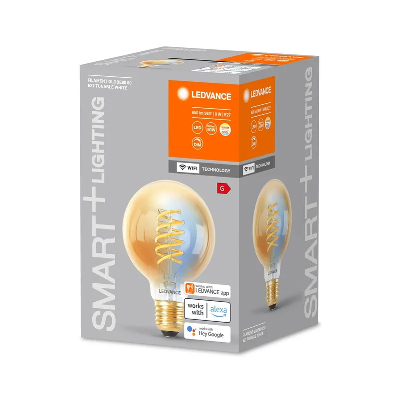 WiFi E27 8W LED G80 guld 822-850 från LEDVANCE SMART+ – produktbild