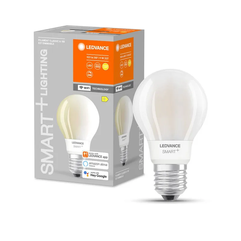WiFi filament Classic E27 11W 827 van LEDVANCE SMART+ in Crèmewit – productfoto