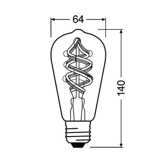 WiFi filament Classic E27 4,5W 827 by LEDVANCE SMART+ in Transparent – product photo 2 of 2