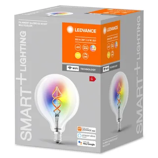 WiFi filament Globe RGBW E27 4,5W by LEDVANCE SMART+ in Transparent – product photo 2 of 5