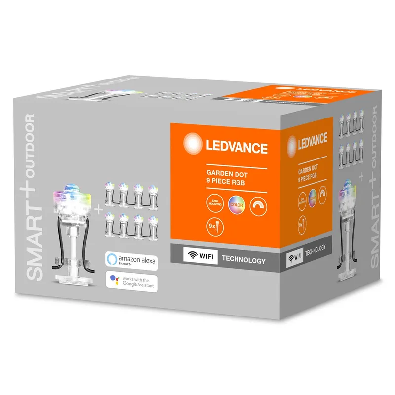 WiFi Garden Dot LED-spot 9-delt sæt fra LEDVANCE SMART+ i Duidelijk – produktbillede 2 af 4
