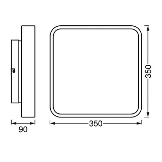 WiFi Orbis Backlight 35x35 cm de LEDVANCE SMART+ en Blanc – photo du produit 3 sur 3