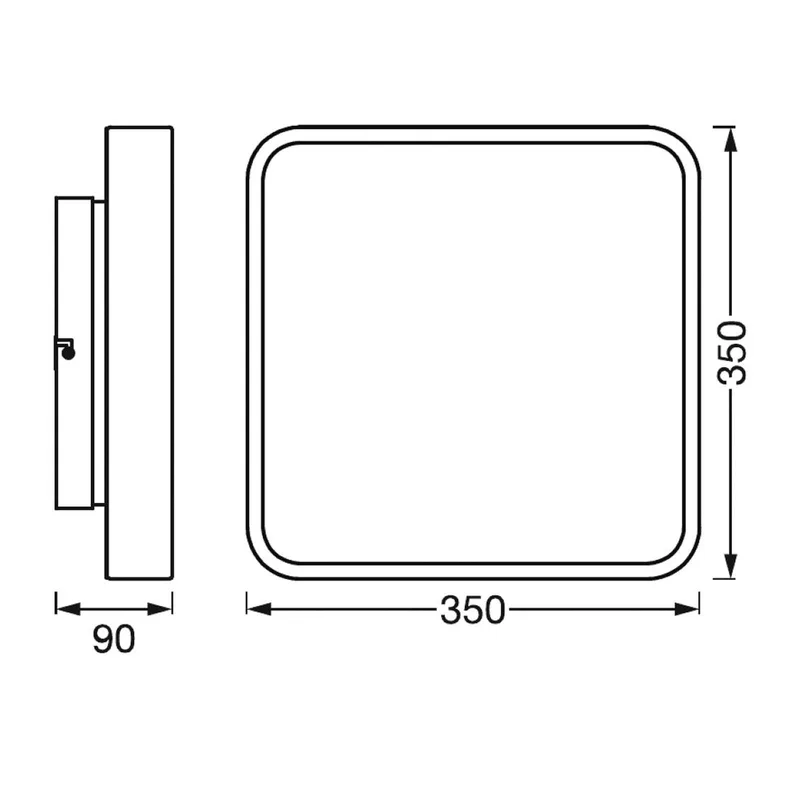 WiFi Orbis Backlight 35x35 cm de LEDVANCE SMART+ en Blanc – photo du produit 3 sur 3