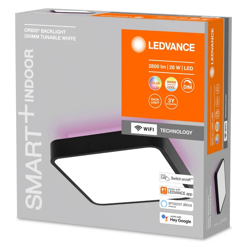 WiFi Orbis Backlight zwart 35x35 van LEDVANCE SMART+ in Zwart, Wit – productfoto 3 van 4