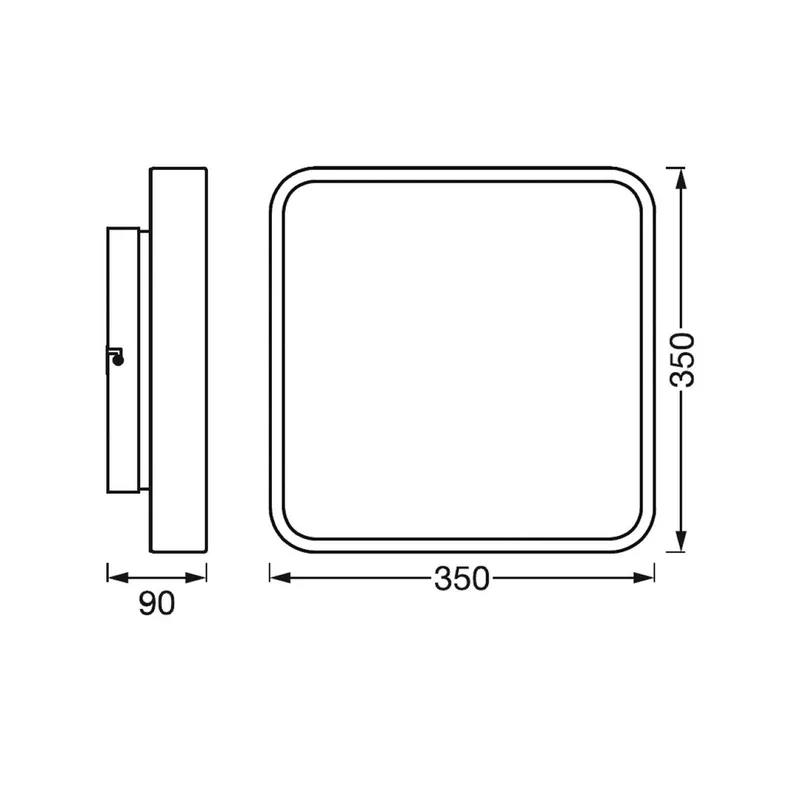 WiFi Orbis Backlight zwart 35x35 van LEDVANCE SMART+ in Zwart, Wit – productfoto 4 van 4