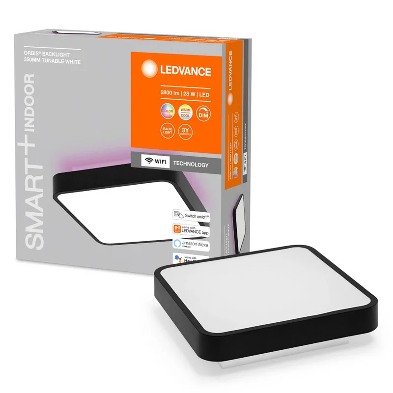WiFi Orbis Backlight zwart 35x35 van LEDVANCE SMART+ in Zwart, Wit – productfoto 2 van 4