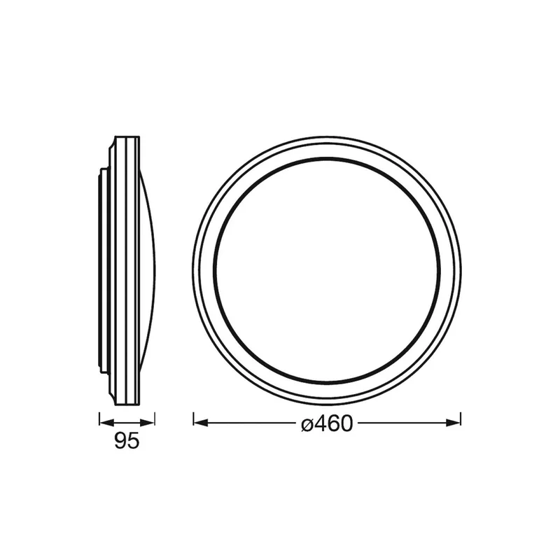 WiFi Orbis Circle CCT RGB schwarz von LEDVANCE SMART+ in Schwarz, Weiß – Produktfoto 4 von 4