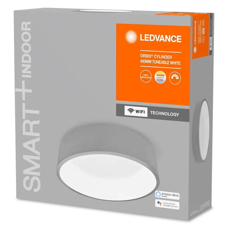 WiFi Orbis Cylinder CCT 45 cm grå fra LEDVANCE SMART+ i Grå, Hvid – produktbillede 4 af 5