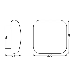 WiFi Orbis Wall Aqua IP44 20x20 cm by LEDVANCE SMART+ in White – product photo 4 of 4