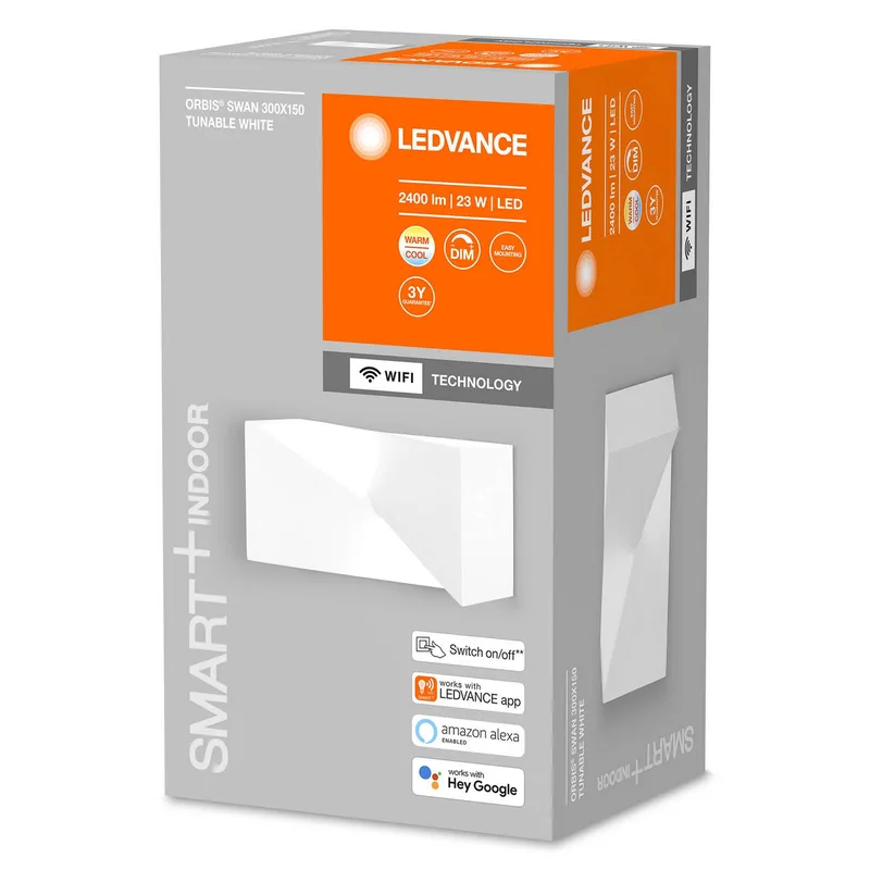WiFi Orbis Wall Cross, 30 x 15 cm från LEDVANCE SMART+ i Vit – produktbild