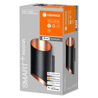 WiFi Orbis Wall Cyldro, zwart de LEDVANCE SMART+ en Noir, Bronze – photo du produit 3 sur 4