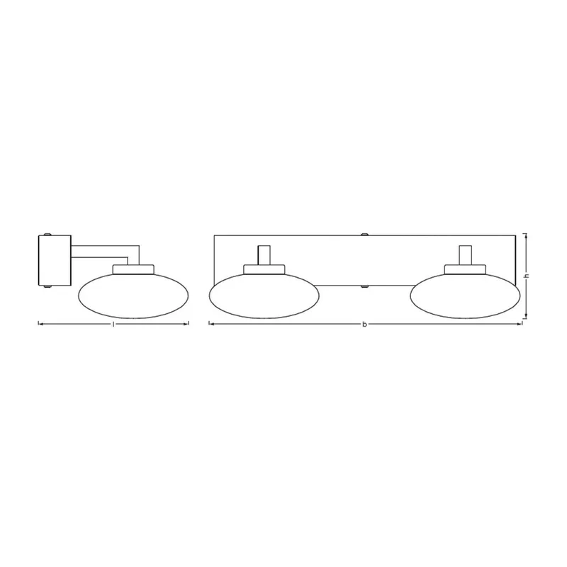WiFi Orbis Wall Elypse, 2-lamps by LEDVANCE SMART+ in Silver, White – product photo 3 of 3