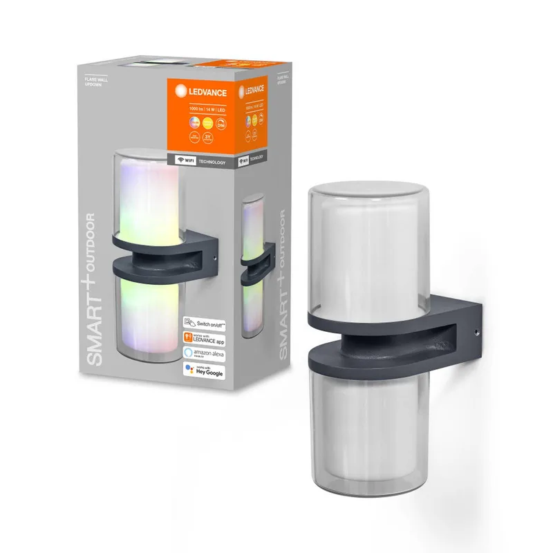 WiFi Outdoor Flare UpDown Wall by LEDVANCE SMART+ in Dark grey, White, Transparent – product photo 3 of 5