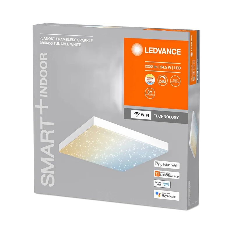 WiFi Planon FL Sparkle 45x45 cm by LEDVANCE SMART+ in White – product photo 3 of 5